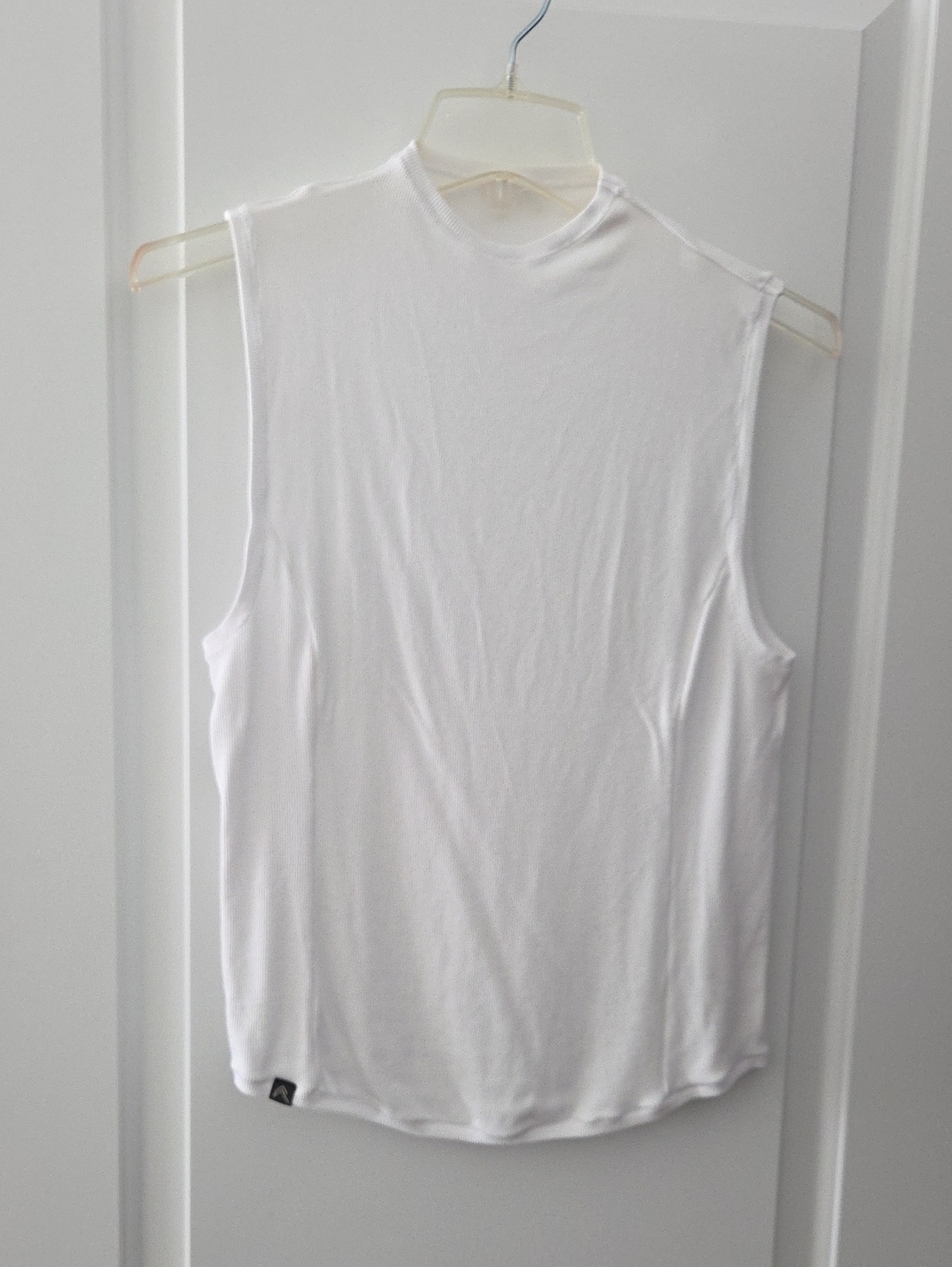 Oner Active Mellow Rib Mock Turtleneck Tank | White | US XL